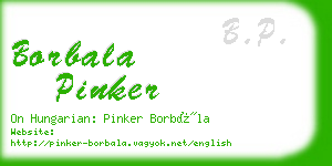 borbala pinker business card